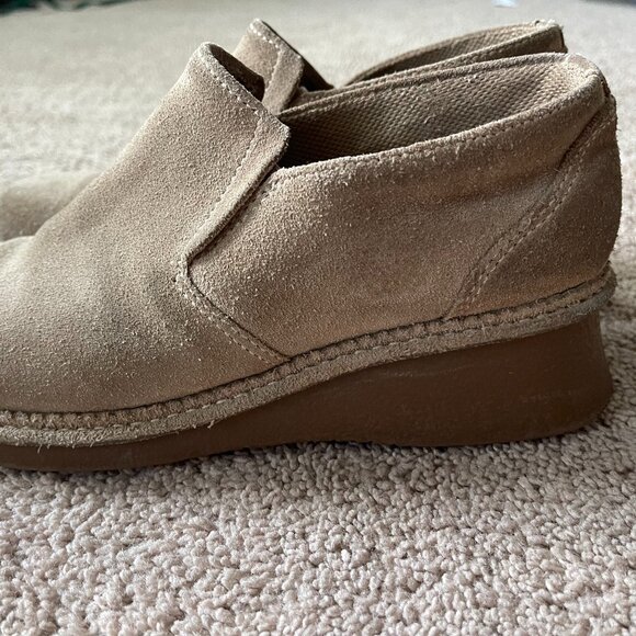 American Eagle 90s vintage gum wedge sole women's size 8 suede slip on. Grunge - Picture 5 of 6